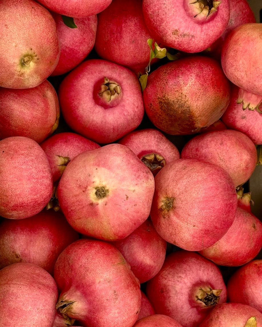 pomegranates at a Los Angeles farmers market in September