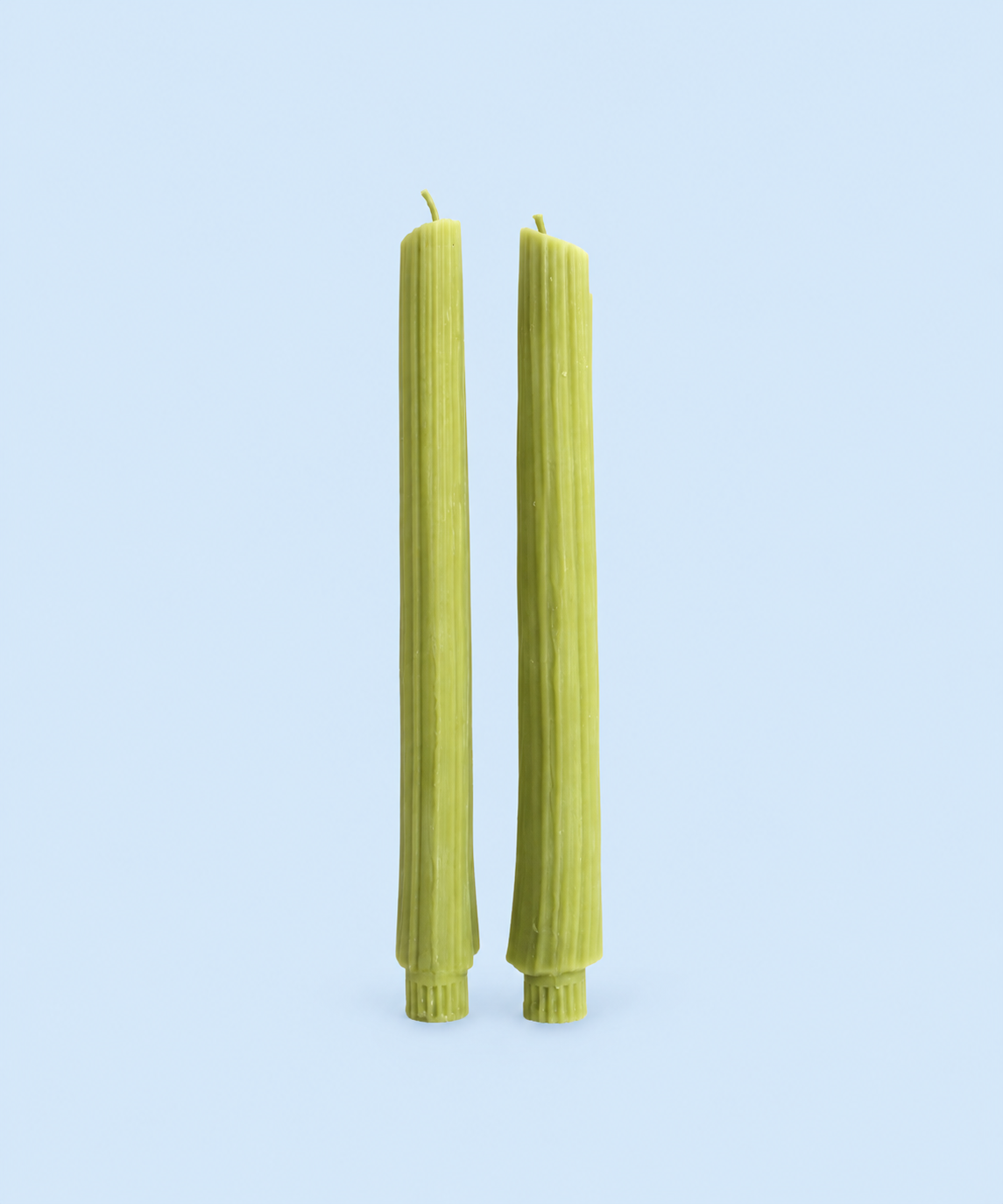 Celery stalk beeswax candles, unscented 100% beeswax