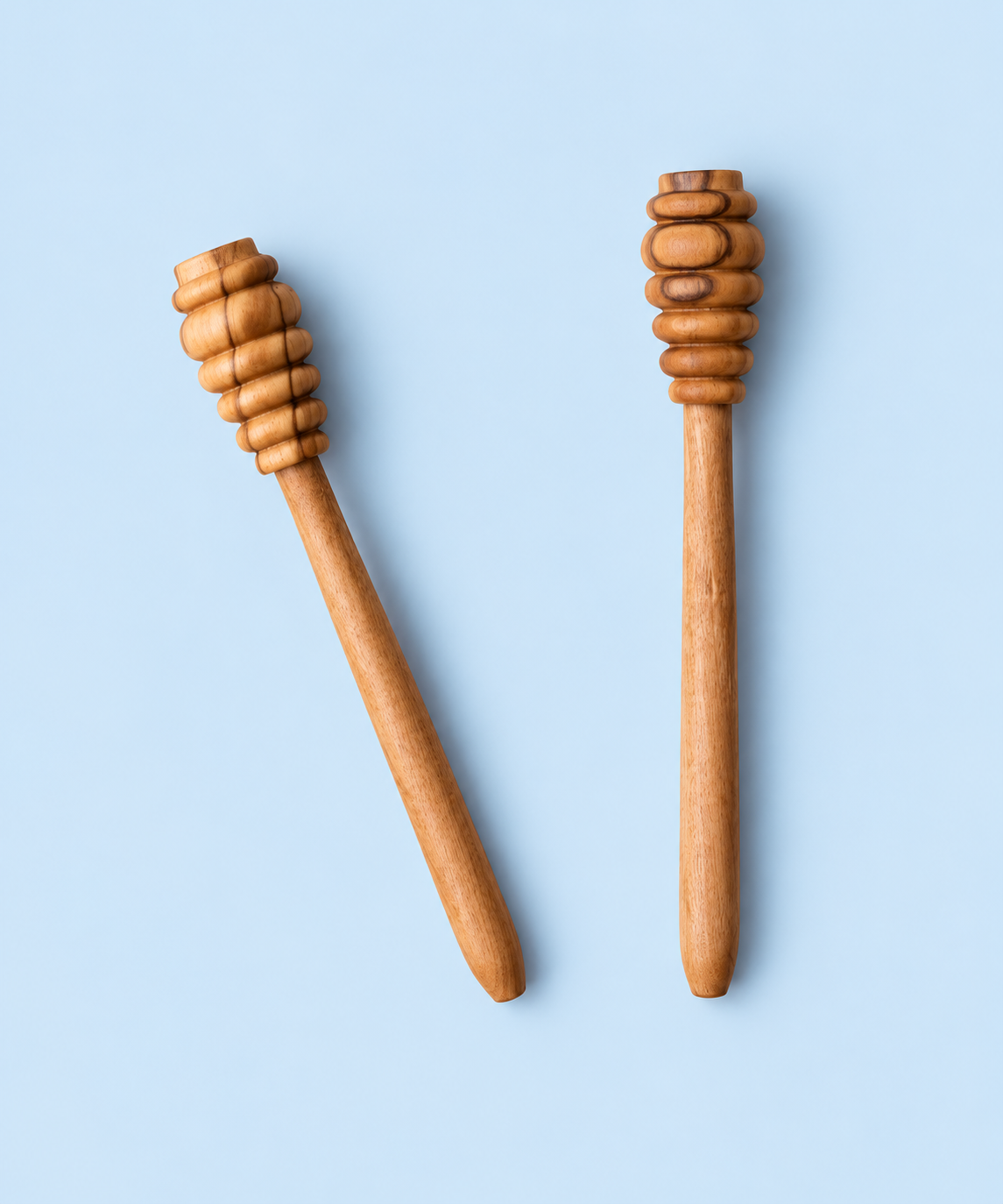 Plastic-free olive wood honey dipper from Market Mama