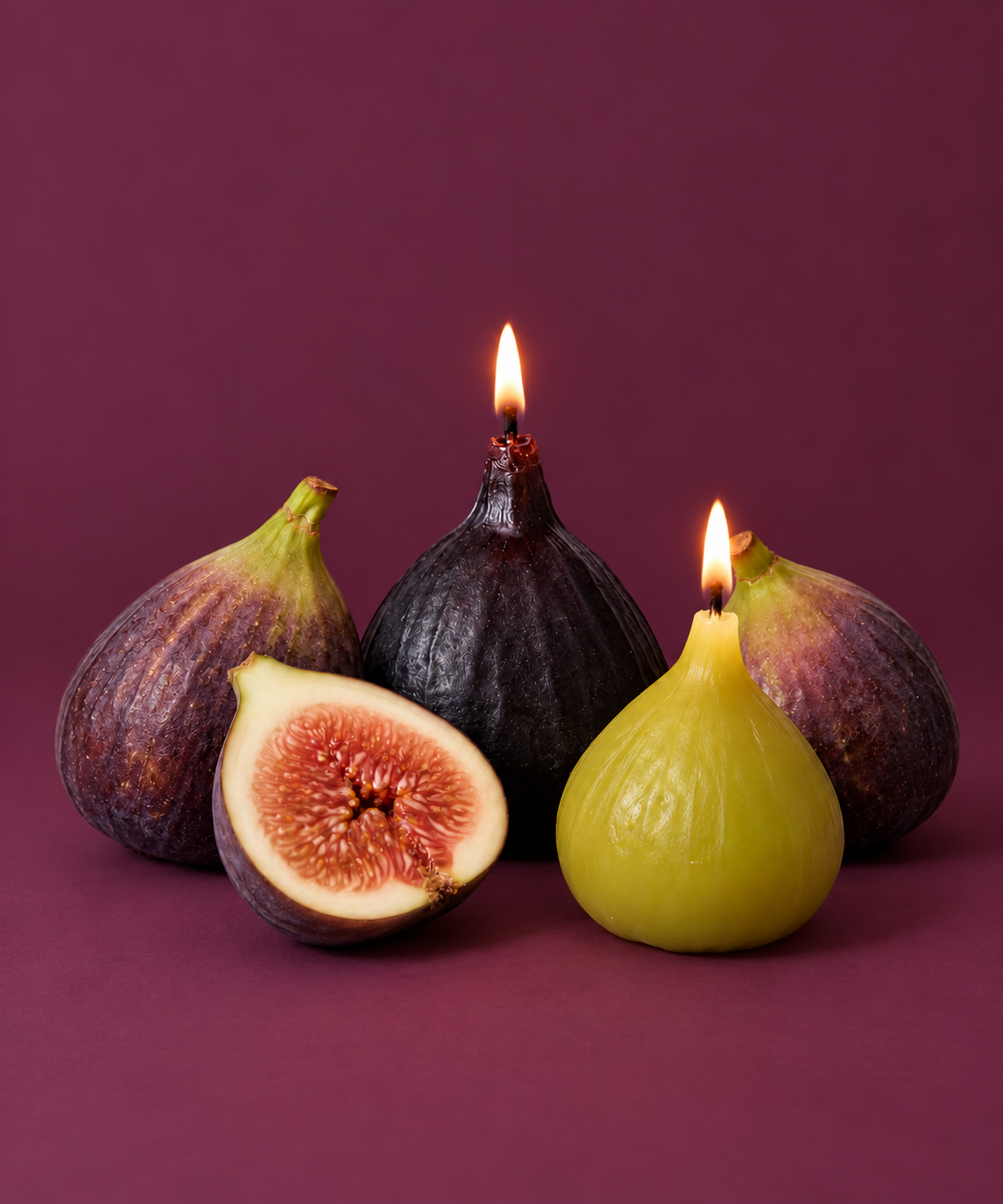 Beeswax fig candles from Happy Organics sold on Market Mama
